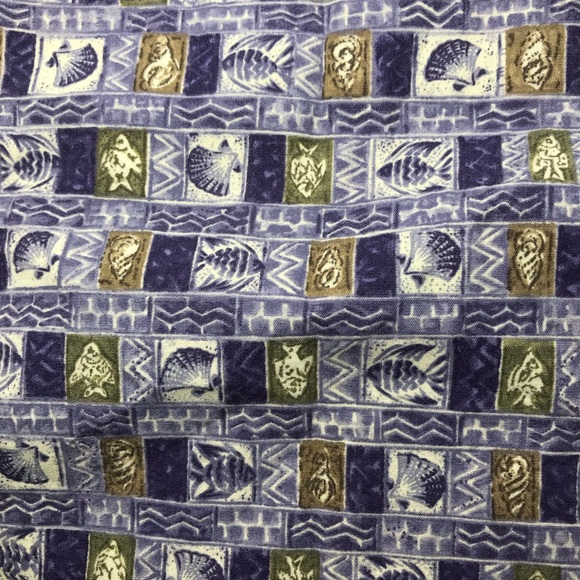 Pierre Cardin 100% Cotton Short SleeveShirt LG Resortwear Blue Gray Yellow NWOT - Picture 9 of 10